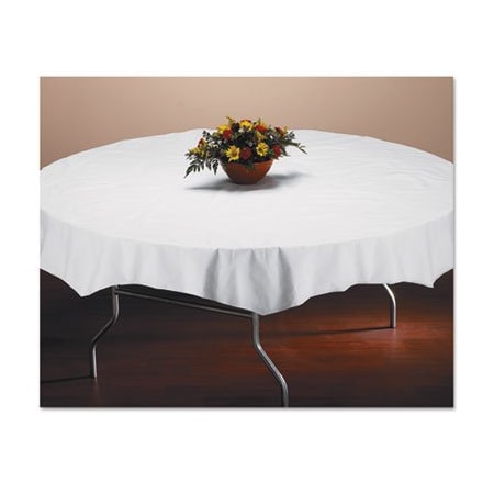 Hoffmaster Tissue/poly Tablecovers, 82in Diameter, White, 25/carton 210101